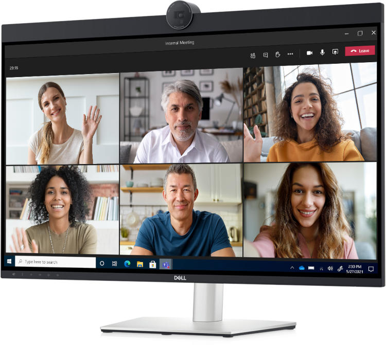 Dell представила 32-дюймовый монитор для видеоконференций со встроенной 4K-камерой